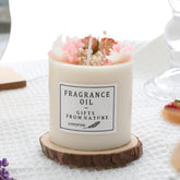 Romantic Candle Set with Dried Flower Arrangement