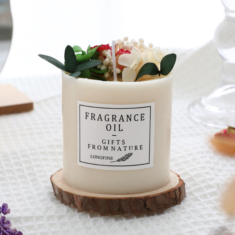 Elegant Dried Flower and Candle Home Decoration
