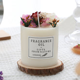 Cozy Home Decor Featuring Dried Flowers and Candles